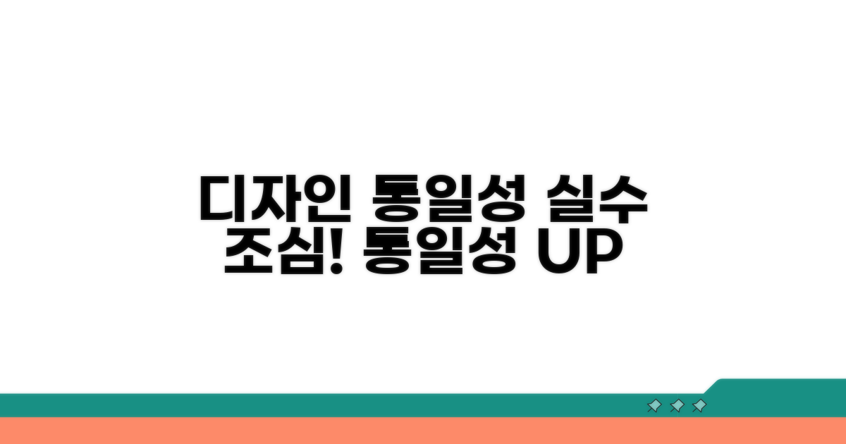 디자인 통일성, 이런 실수 조심!