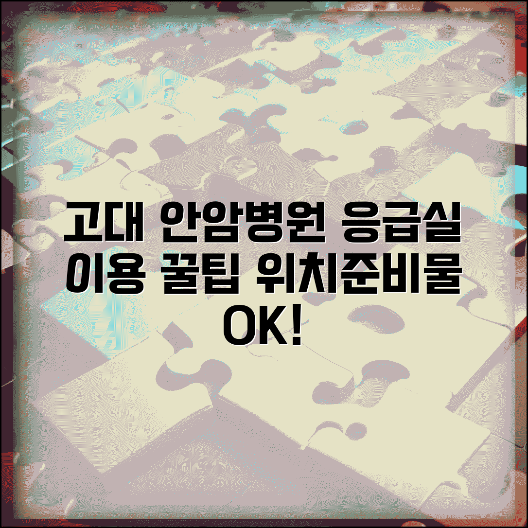 고려대 안암병원 응급실 이용 가이드 | 위치와 준비물 안내