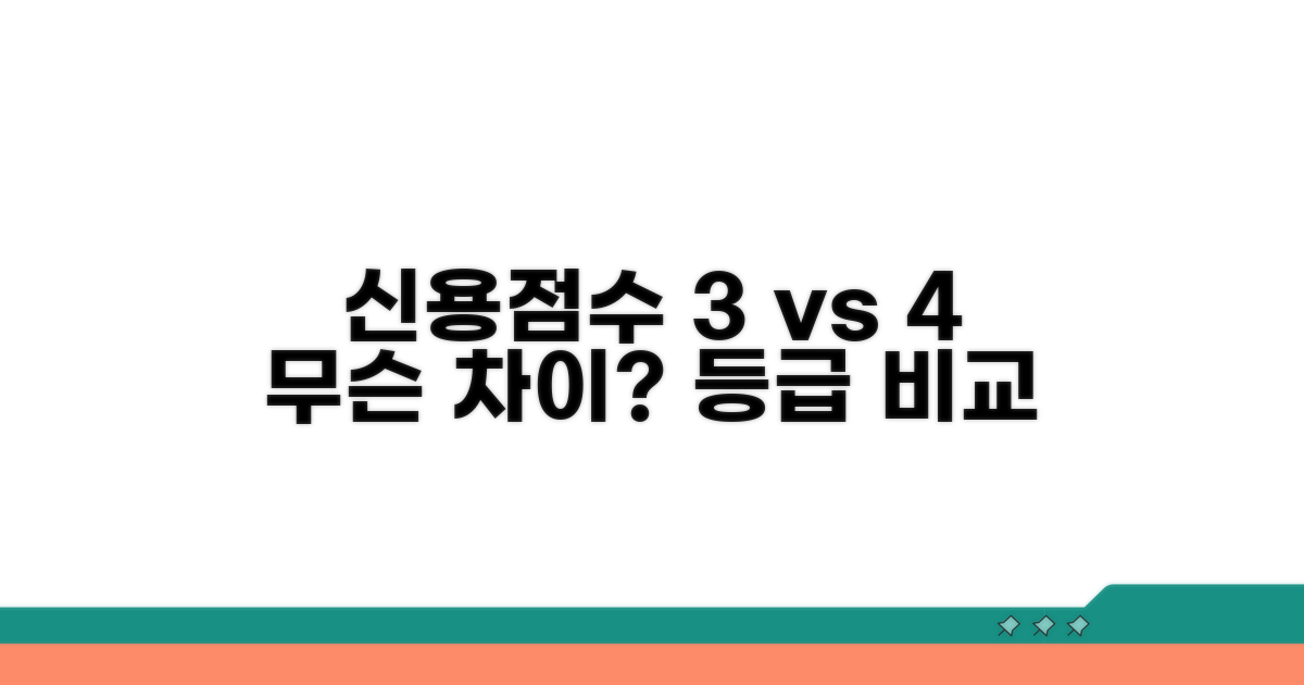 3등급 4등급 신용점수 차이점