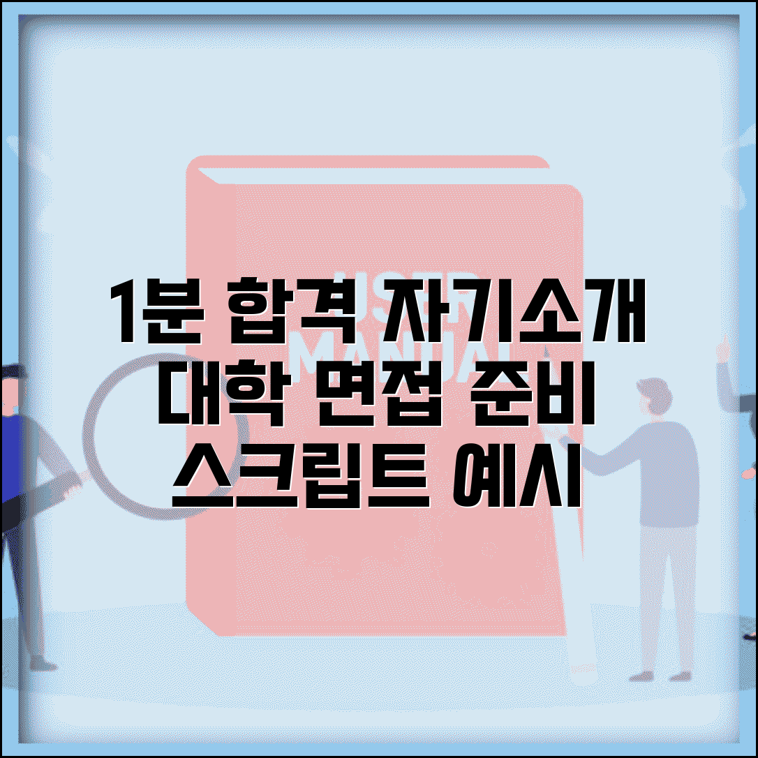대학 면접 자기소개 1분 스크립트 작성 | 대학 면접 자기소개 예시