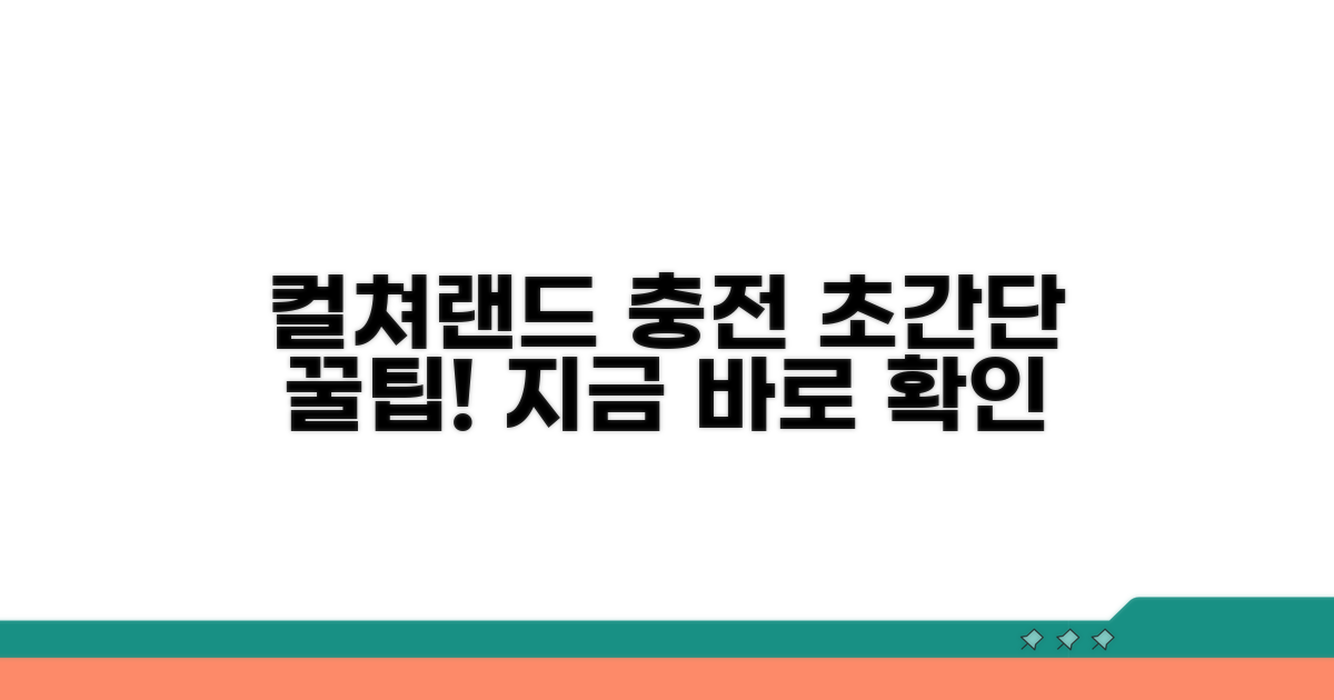 컬쳐랜드 충전, 가장 쉬운 방법은?