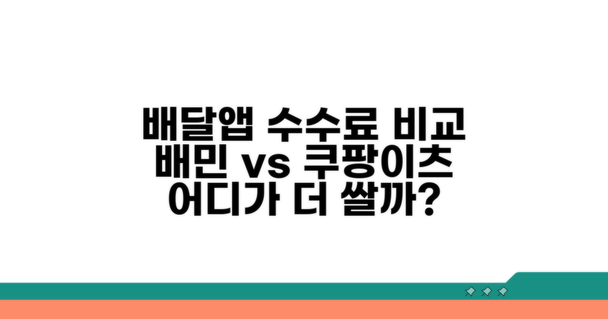 배민·쿠팡이츠 수수료 비교 분석