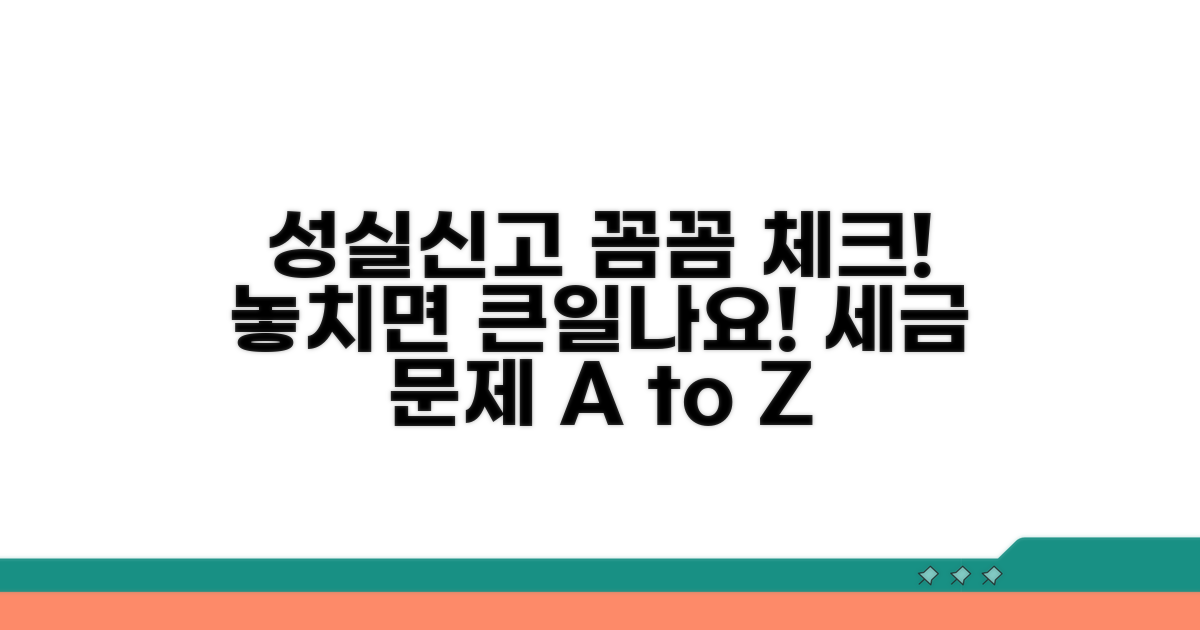 성실신고 의무, 제대로 챙겨야 합니다