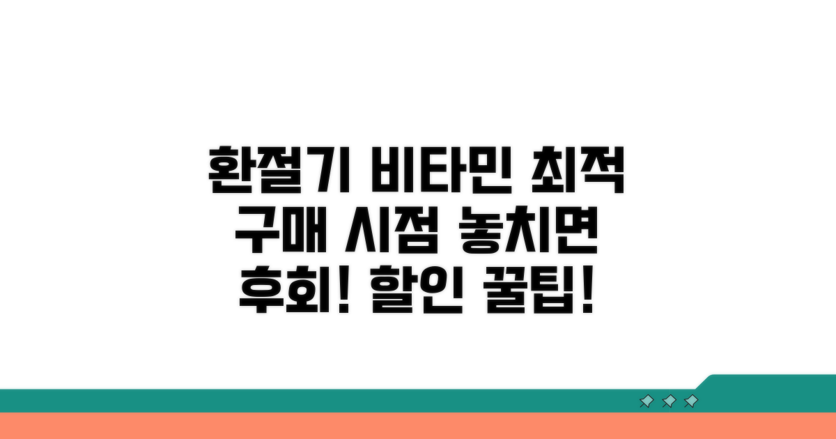 환절기 비타민 구매 시점과 할인