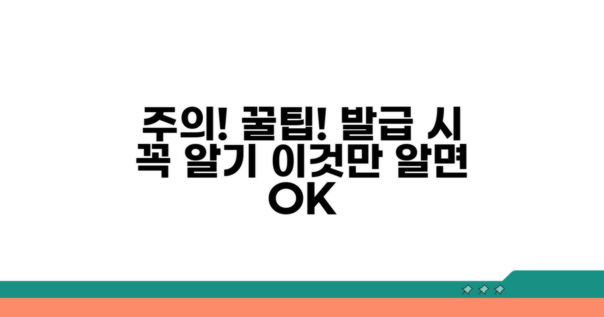 주의할 점과 발급 꿀팁