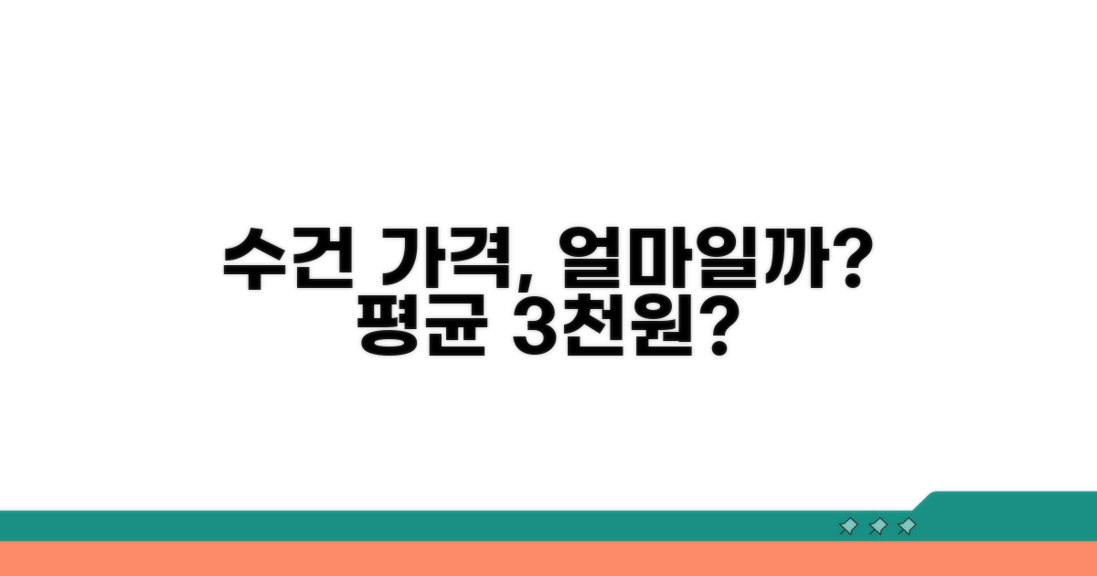수건 한 장 평균 가격은 얼마?