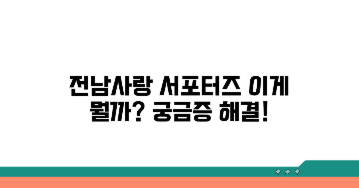 전남사랑 애 서포터즈, 이게 뭘까?
