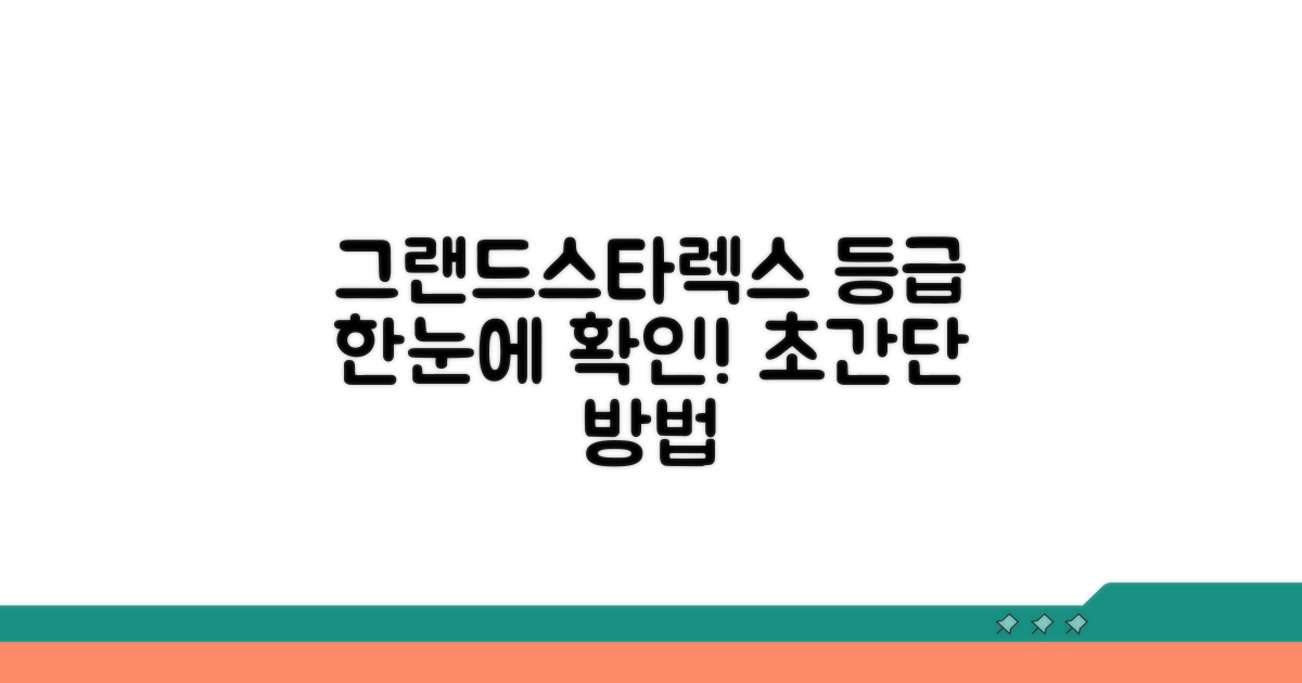 그랜드스타렉스 등급 확인 방법