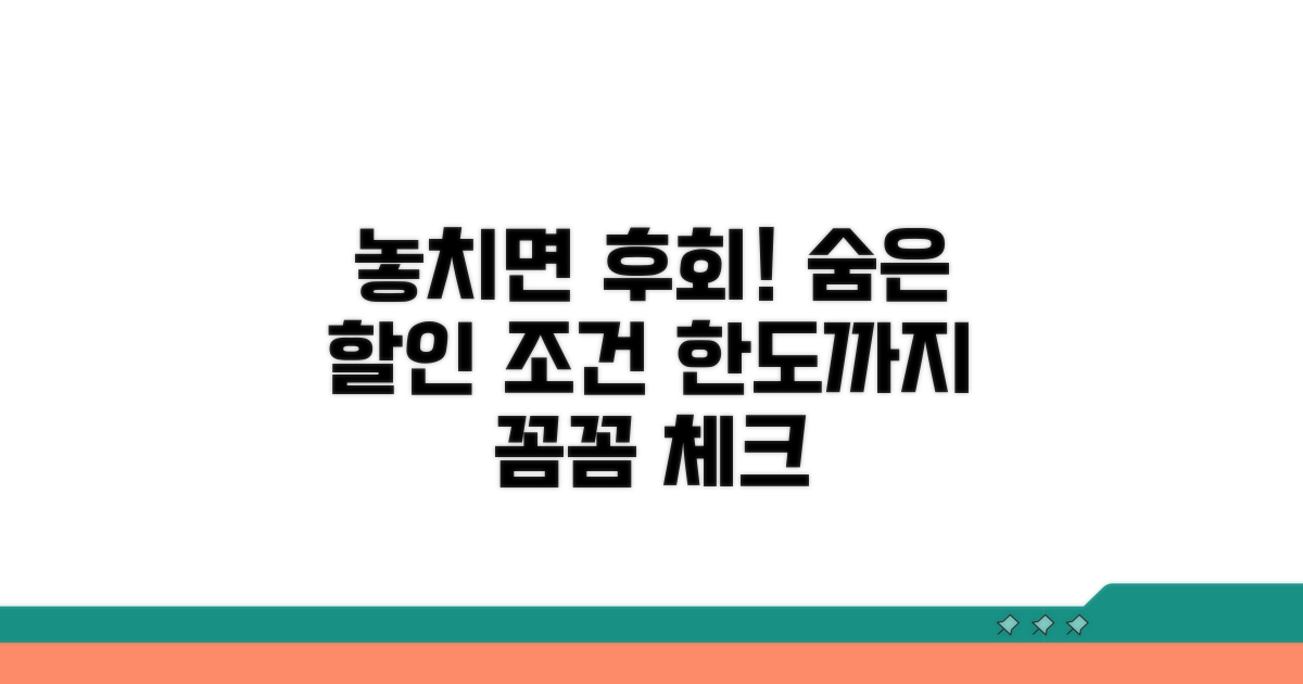 놓치기 쉬운 할인 조건과 한도 체크