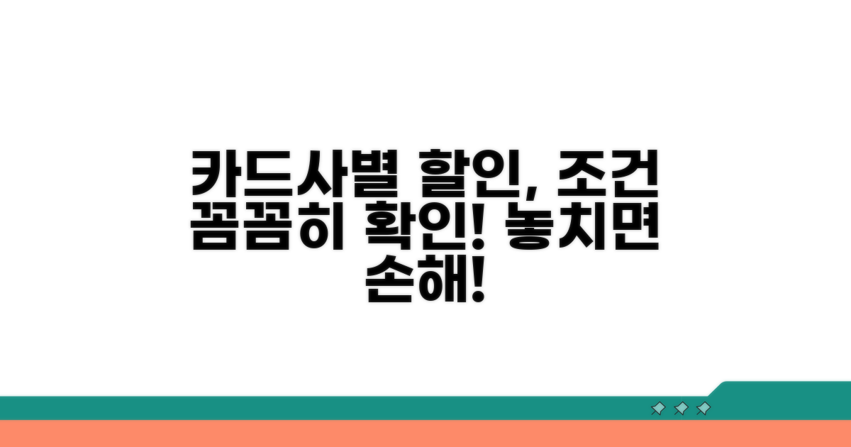 카드사별 할인 조건 자세히 보기