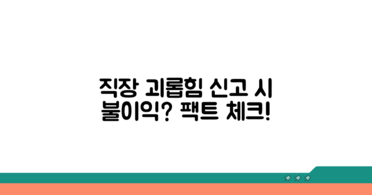직장 괴롭힘, 신고하면 불이익?