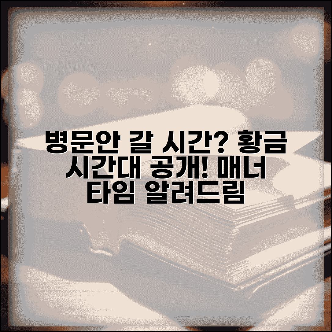 병문안 가는 시간 몇 시가 좋은지 | 병문안 적정 시간대
