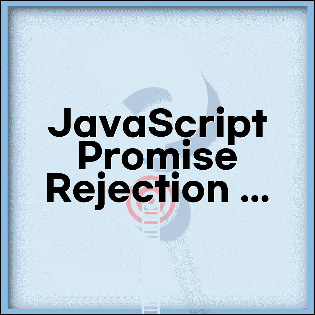 JavaScript Promise Rejection | JS Promise 거부됨 오류