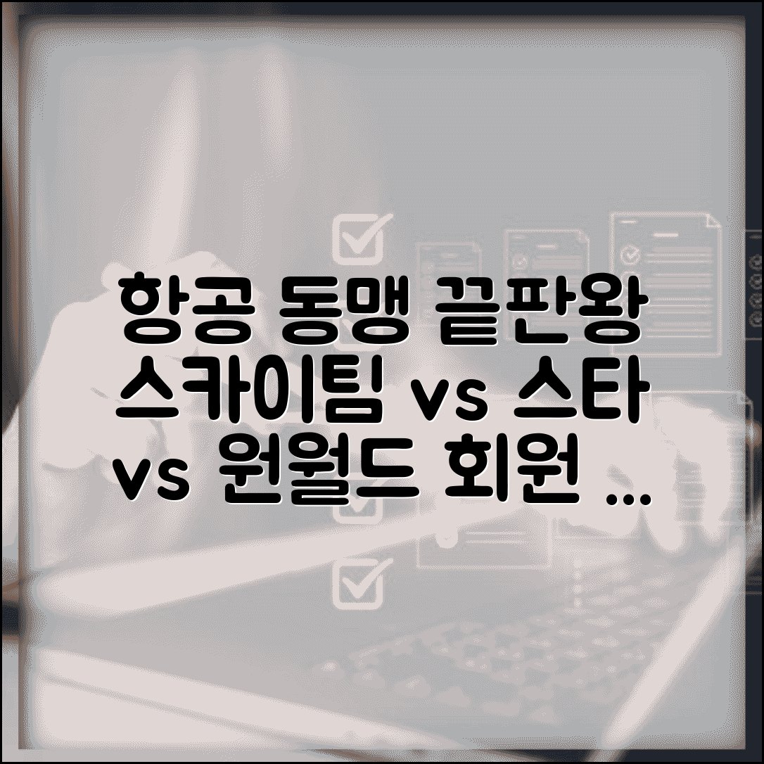 항공 동맹체 스타얼라이언스 원월드 스카이팀 | 항공 연합 등급 비교