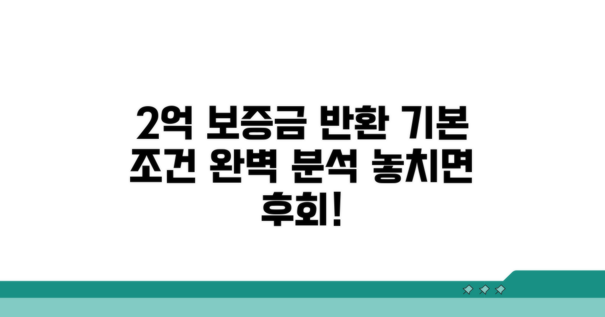 2억 보증금 반환보증 기본 조건