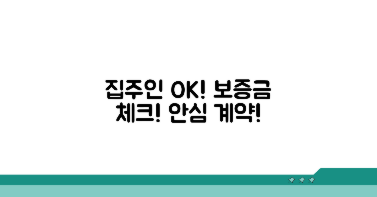 집주인 동의, 보증금 조건 확인
