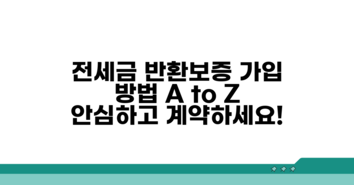 전세금 반환보증 가입 절차