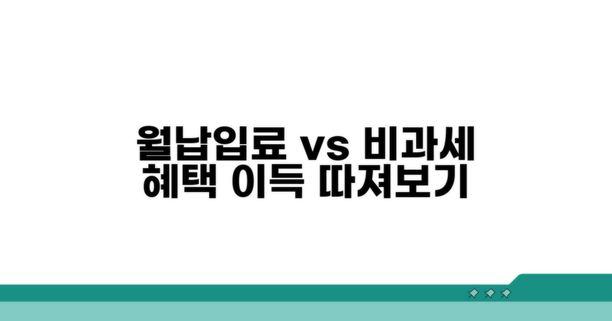 월납입료와 비과세 혜택 비교