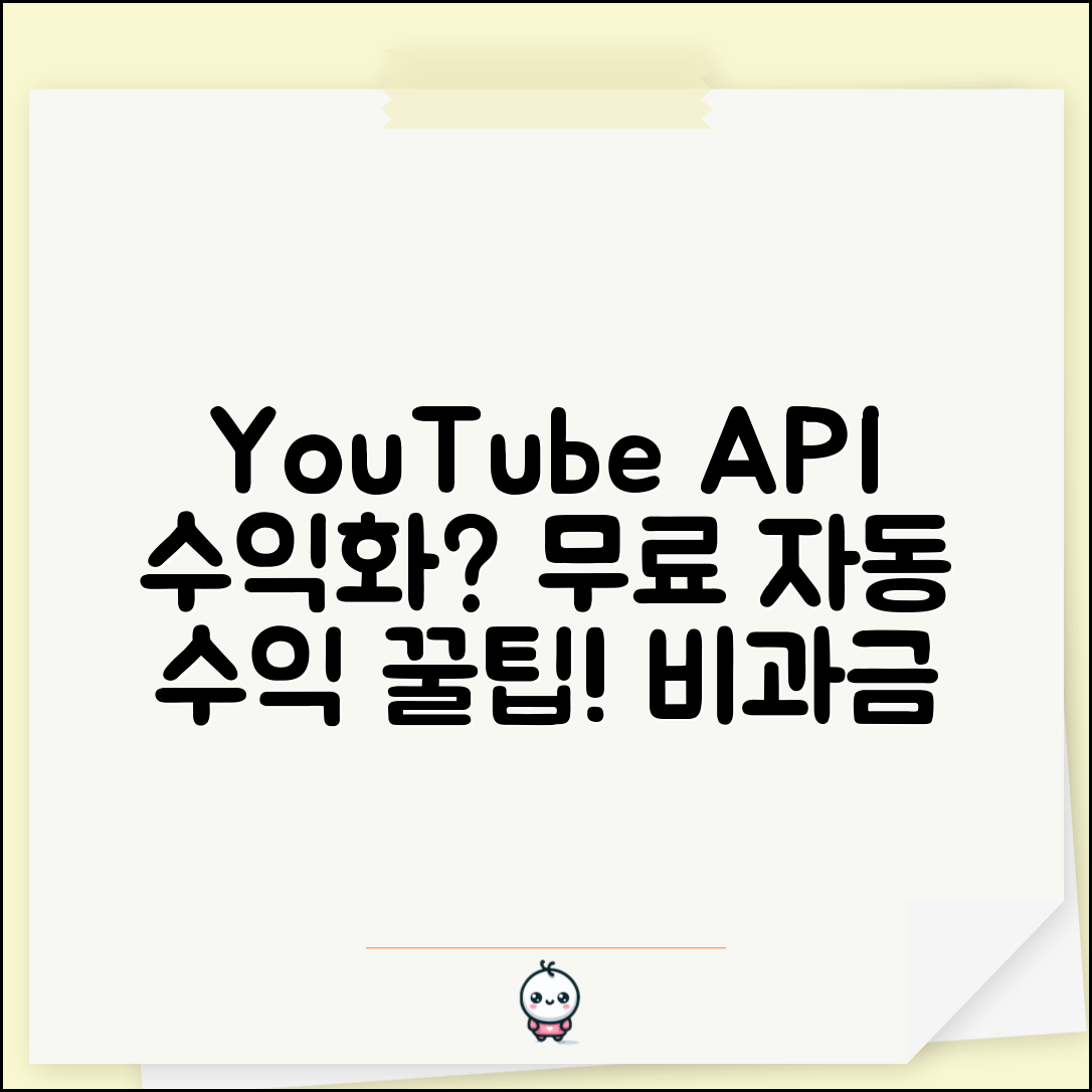 YouTube API 수익 창출 규정 | 무료 자동 수익화, 비과금으로 아끼는 법 총정리