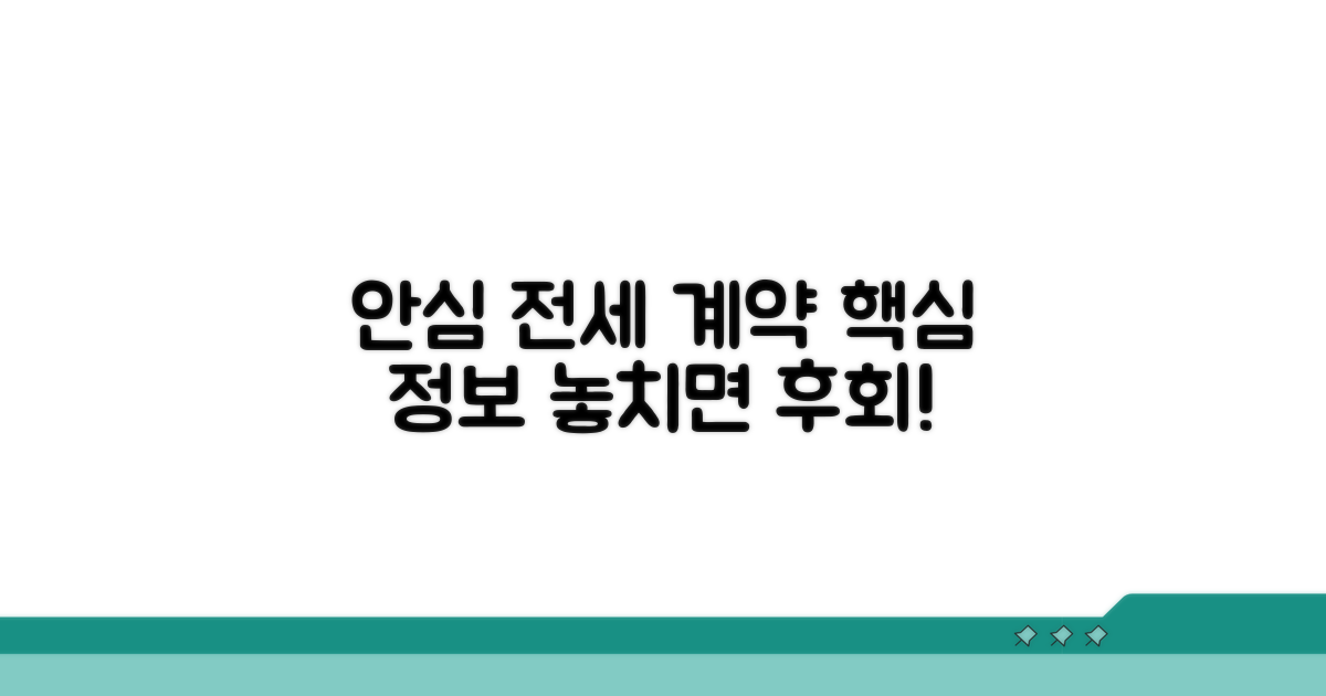 안심 전세 계약을 위한 핵심 정보