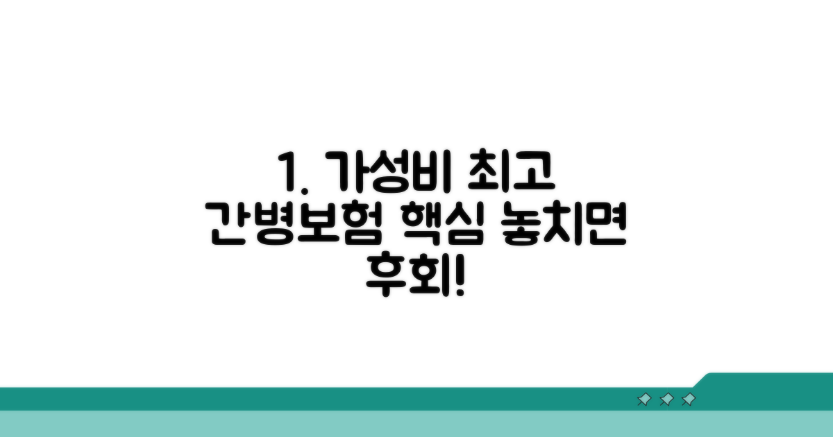 가성비 간병보험 핵심 정보