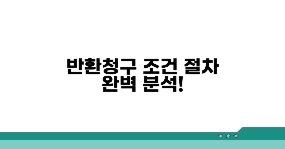 반환청구 조건과 절차 완벽 분석