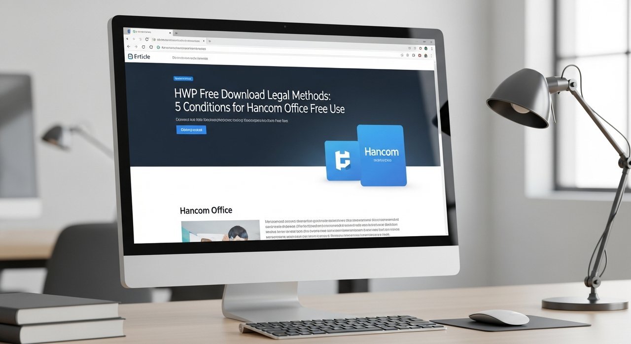HWP무료다운로드 합법적 방법: 한컴오피스 무료 사용 조건 5가지 확인