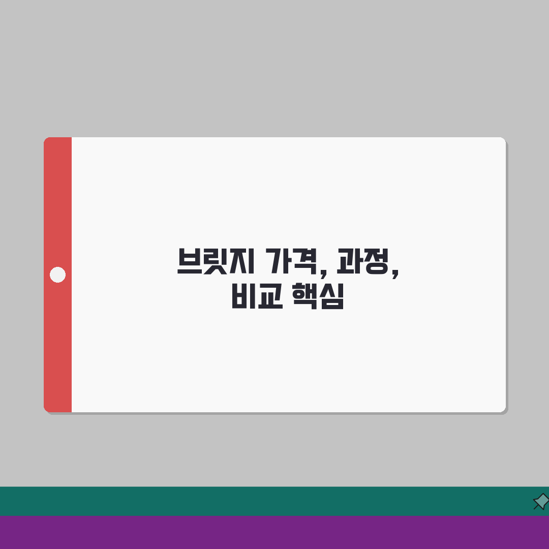 브리지 비용 가격 3개 브리지 치료 과정 | 치아 브릿지 임플란트 비교 추천!