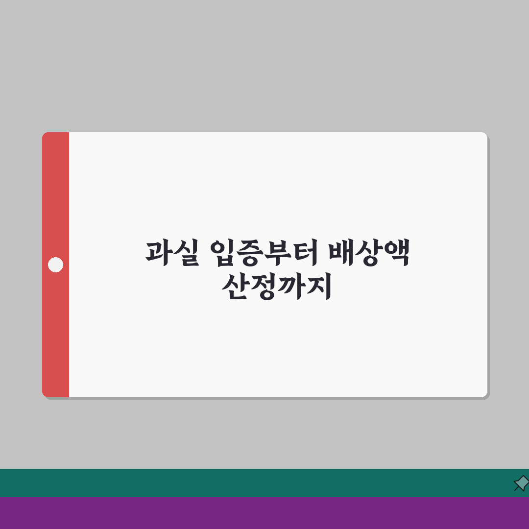손해배상청구소송 절차 총정리 | 과실 입증 7단계와 배상액 산정 기준 심층분석